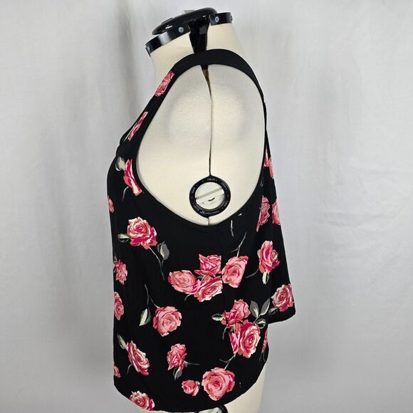 Xhiliration Swing Tank Women's XXL Black Pink Floral Scoop Neck Sleevelese NWT - Picture 14 of 16